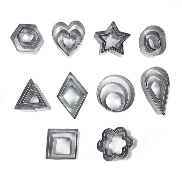 Molde para Bolachas em Aço Inoxidável, 30 Peças / Conjunto, 27 Peças / Conjunto