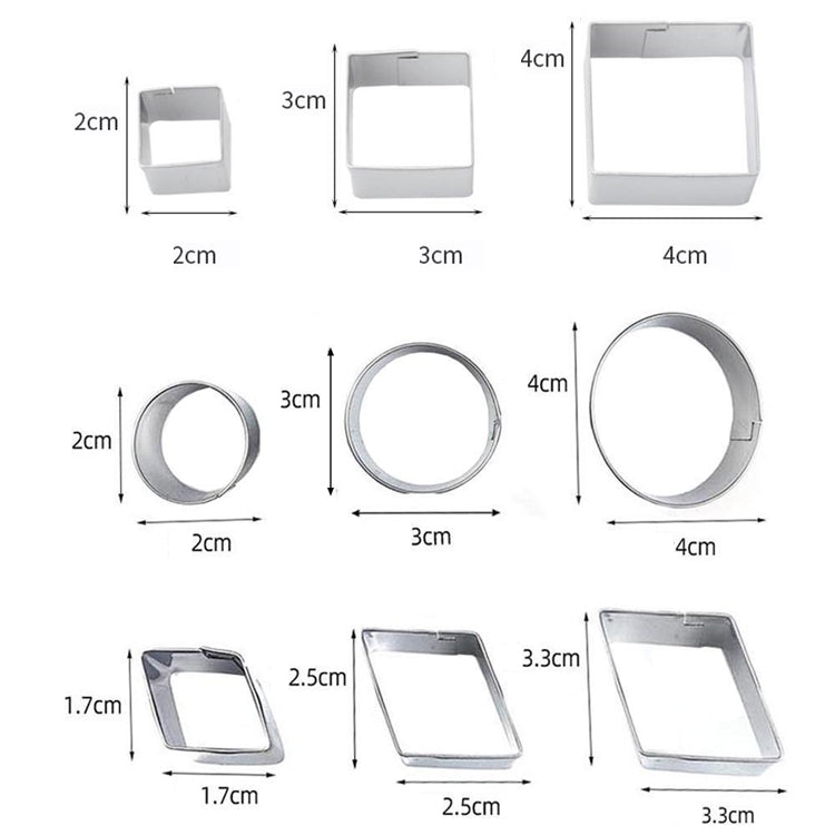 Molde para Bolachas em Aço Inoxidável, 30 Peças / Conjunto, 27 Peças / Conjunto