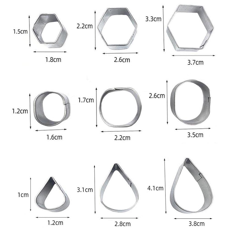 Molde para Bolachas em Aço Inoxidável, 30 Peças / Conjunto, 27 Peças / Conjunto