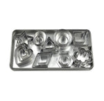 Molde para Bolachas em Aço Inoxidável, 30 Peças / Conjunto, 27 Peças / Conjunto