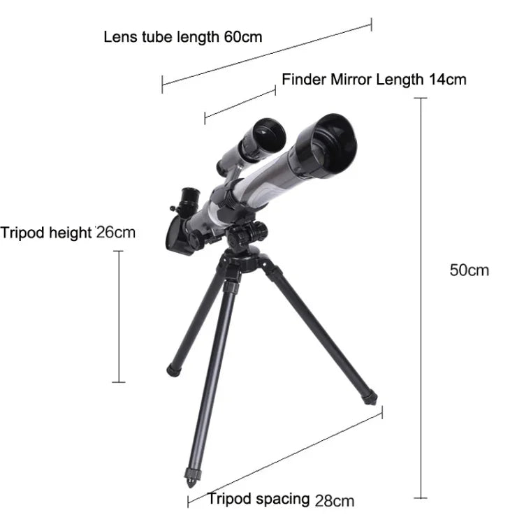Telescópio Astronómico HD C2130 20X-40X com Múltiplas Oculares, C2130