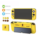 Conjunto de Proteção para Pegador do Comando + Caixa para Cartão + Tampa para Joystick DOBE TNS-1192 para Switch OLED, TNS-1192