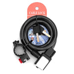 Cadeado Portátil Anti-Roubo para Bicicleta de Montanha BG-0518, Comprimento: 1m Sem Estrutura de Cadeado, 1,2m Com Estrutura de Cadeado, 1,5m Com Estrutura de Cadeado, 1,8m Com Estrutura de Cadeado