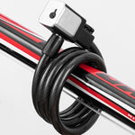 Cadeado Portátil Anti-Roubo para Bicicleta de Montanha BG-0518, Comprimento: 1m Sem Estrutura de Cadeado, 1,2m Com Estrutura de Cadeado, 1,5m Com Estrutura de Cadeado, 1,8m Com Estrutura de Cadeado