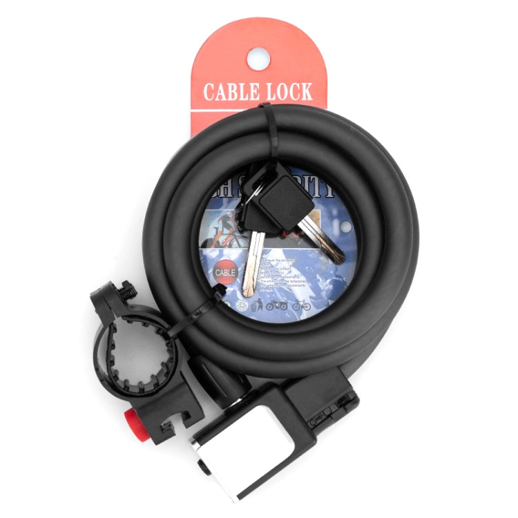 Cadeado Portátil Anti-Roubo para Bicicleta de Montanha BG-0518, Comprimento: 1m Sem Estrutura de Cadeado, 1,2m Com Estrutura de Cadeado, 1,5m Com Estrutura de Cadeado, 1,8m Com Estrutura de Cadeado