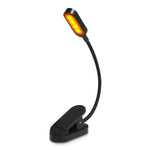 Candeeiro de Secretária Mini com Clipe e 9 LEDs, Carregamento USB, Candeeiro de Leitura com Proteção para os Olhos para Estudante, Azul e Branco, Preto