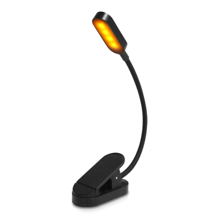 Candeeiro de Secretária Mini com Clipe e 9 LEDs, Carregamento USB, Candeeiro de Leitura com Proteção para os Olhos para Estudante, Azul e Branco, Preto