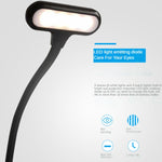 Luz Mini com Clipe para Livro 8021 LED para Partitura Musical com Proteção para os Olhos para Leitura, Preto, Branco