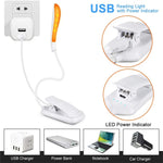 Luz de Clipe Dobrável para Livro 8027D-2 com 7 Contas LED para Proteção dos Olhos para Leitura, Branco, Preto