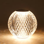Lâmpada de Mesa Pequena Bola de Cristal Luz Noturna Acrílica USB, MT2 80 x 80mm, MT1 110 x 110mm