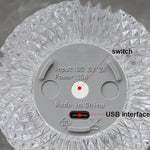 Lâmpada de Mesa Pequena Bola de Cristal Luz Noturna Acrílica USB, MT2 80 x 80mm, MT1 110 x 110mm