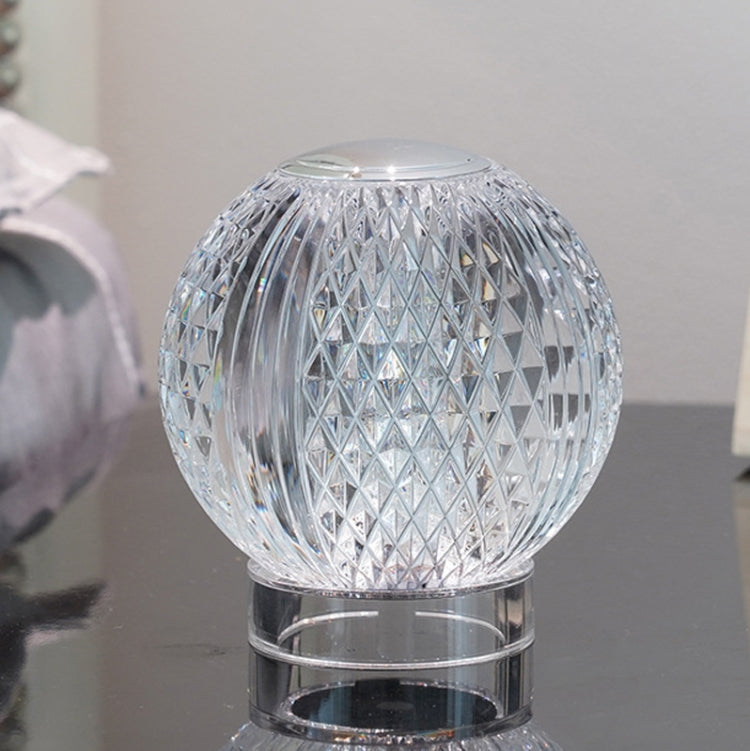 Lâmpada de Mesa Pequena Bola de Cristal Luz Noturna Acrílica USB, MT2 80 x 80mm, MT1 110 x 110mm