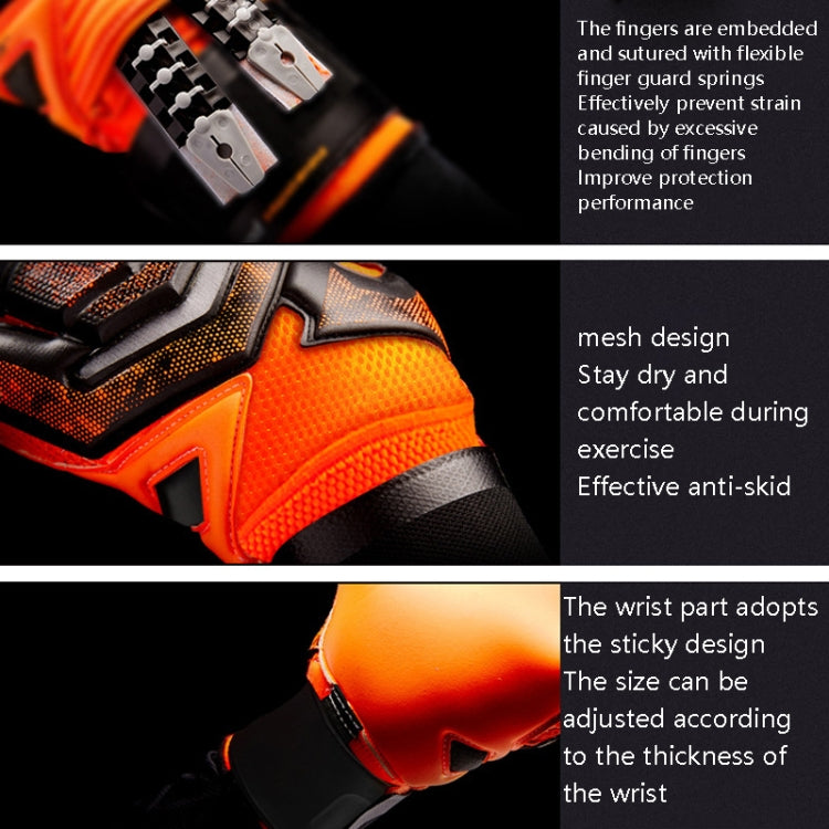 Ailsports ST5511 1 Par de Luvas de Proteção para Dedos de Guarda-Redes com Látex Reforçado, 5, 6, 7, 8, 9, 10, 11