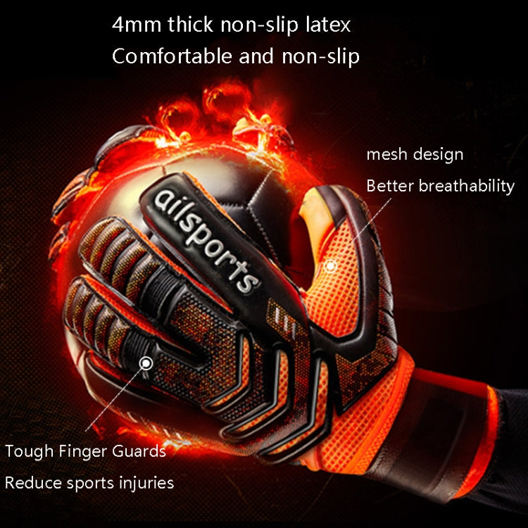 Ailsports ST5511 1 Par de Luvas de Proteção para Dedos de Guarda-Redes com Látex Reforçado, 5, 6, 7, 8, 9, 10, 11