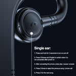 Auricular Bluetooth V5.2 Business com Gancho Auricular M99, Preto, Rosa, Preto+Vermelho, Preto+Azul, Preto+Branco