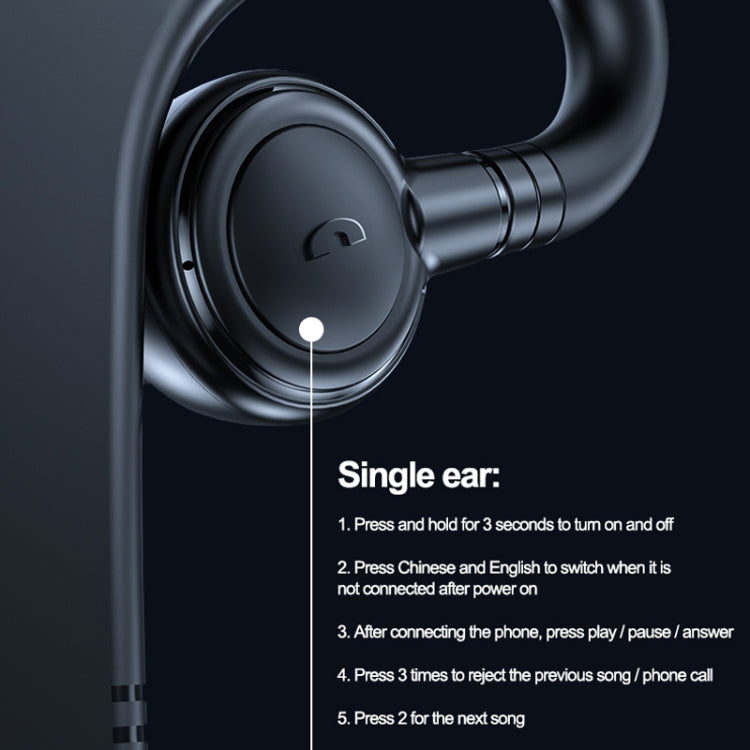 Auricular Bluetooth V5.2 Business com Gancho Auricular M99, Preto, Rosa, Preto+Vermelho, Preto+Azul, Preto+Branco