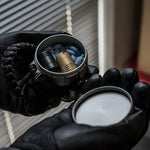 Caixa portátil para armazenamento de comprimidos em aço inoxidável para primeiros socorros, Preto, Prateado