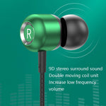 2 PCS Auricular Com Fio com Controlo e Microfone TS6000 3.5mm Metal Curvo, Branco, Vermelho, Verde, Preto