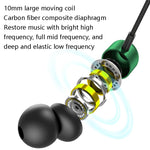 2 PCS Auricular Com Fio com Controlo e Microfone TS6000 3.5mm Metal Curvo, Branco, Vermelho, Verde, Preto