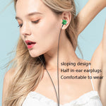 2 PCS Auricular Com Fio com Controlo e Microfone TS6000 3.5mm Metal Curvo, Branco, Vermelho, Verde, Preto