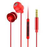 Auricular Com Fio com Controlo e Microfone EN3900 Plug 3.5mm, Branco, Vermelho, Preto