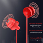 Auricular Com Fio com Controlo e Microfone EN3900 Plug 3.5mm, Branco, Vermelho, Preto