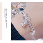 Pulseira Feminina Fechada de Três Anéis Sólidos, Tamanho: Z104 58mm, Z104 56mm, Z104 58mm, Z104 60mm, Z104 62mm, Z103 56mm, Z103 58mm, Z103 60mm, Z103 62mm, Z102 Vella Ajustável