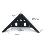Pé de Metal para Móvel de Sofá e Móvel LH-XY-0010, Altura:, 12cm, 15cm, 19cm, 25cm, 12cm Preto Mate, 15cm Preto Mate, 12cm Azul Escovado, 15cm Azul Escovado, 19cm Azul Escovado, 19cm Preto Mate, 25cm Azul Escovado, 25cm Preto Mate