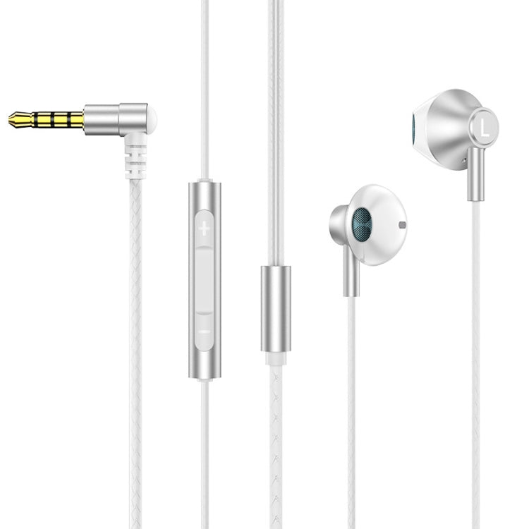 Auricular com cabo para jogos TS6800 com cancelamento de ruído, metal, ângulo de 3,5 mm, vermelho, verde, preto, cinza prateado