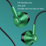 Auricular com cabo para jogos TS6800 com cancelamento de ruído, metal, ângulo de 3,5 mm, vermelho, verde, preto, cinza prateado