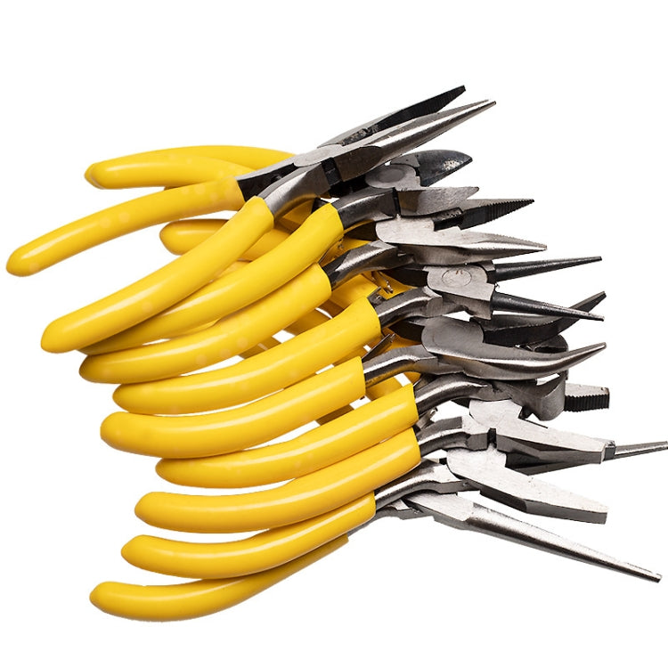 Alicate Manual Multifuncional XBQ1001, 5 Polegadas, Boca Afiada, Boca de Agulha, Fio de Aço, Boca Curvada, Topo, Tangente, Boca Afiada para Ferro Fundido