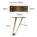 Pés de Suporte Reforçados para Sofá e Móvel de TV LH-GB0001, Altura:, 15cm, 18cm
