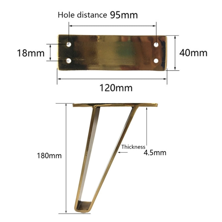 Pés de Suporte Reforçados para Sofá e Móvel de TV LH-GB0001, Altura:, 15cm, 18cm