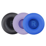 1 par de almofadas de esponja em pele de proteína para JBL T450 / Tune 600 / T500BT, preto, roxo claro, azul mar