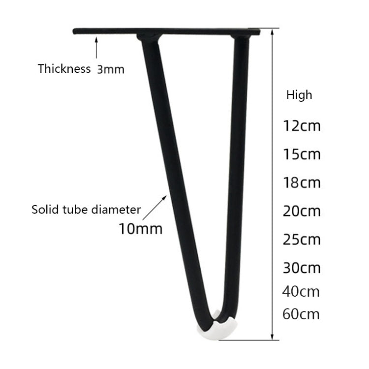 Pés de Suporte Metálicos para Móveis LH-S0006, Altura:, 12cm, 15cm, 18cm, 20cm, 25cm, 30cm, 60cm