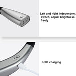 Luz de Pescoço LED para Pendurar com Tubo Universal, Luz de Leitura com Proteção para os Olhos, Prateado Espacial, Preto Elegante