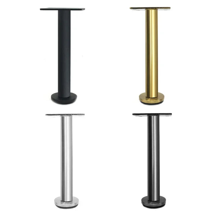 Pés Ajustáveis para Móveis em Tubo Redondo de Aço Inoxidável LH-TJ003, Altura:, 37cm, 40cm, 60cm