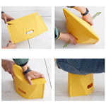 Banco Dobrável de Plástico Leve para Viagens ao Ar Livre, Azul, Vermelho, Amarelo, Verde Claro