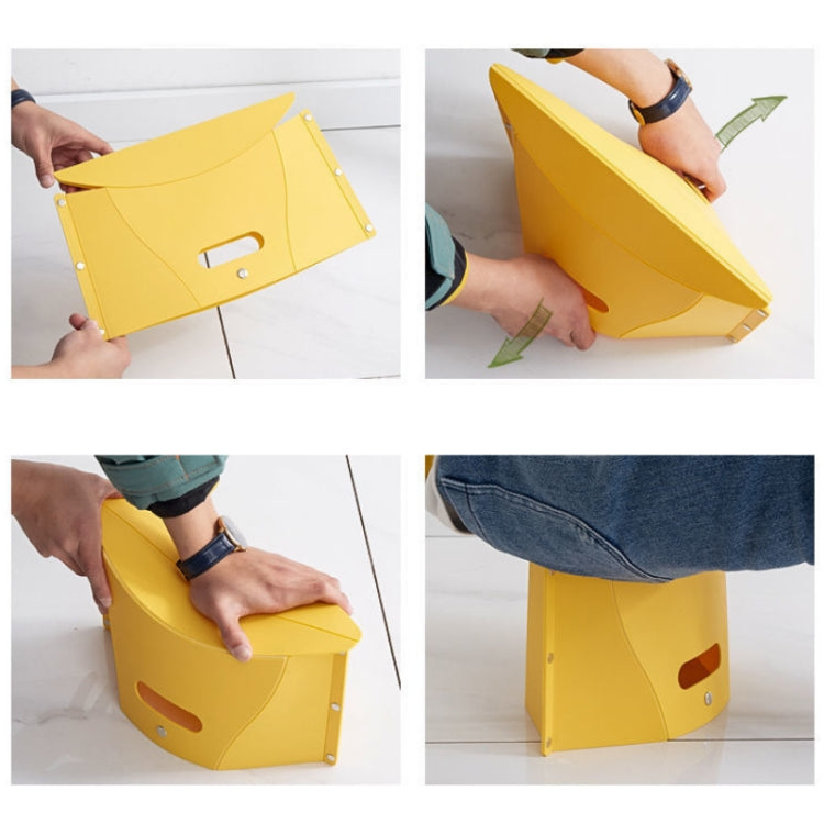 Banco Dobrável de Plástico Leve para Viagens ao Ar Livre, Azul, Vermelho, Amarelo, Verde Claro