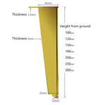 Pés Ajustáveis para Móveis em Alumínio, Altura: 8cm, 10cm, 12cm, 15cm, 18cm, 20cm, 23cm, 25cm, 27cm, 30cm, 33cm, 35cm