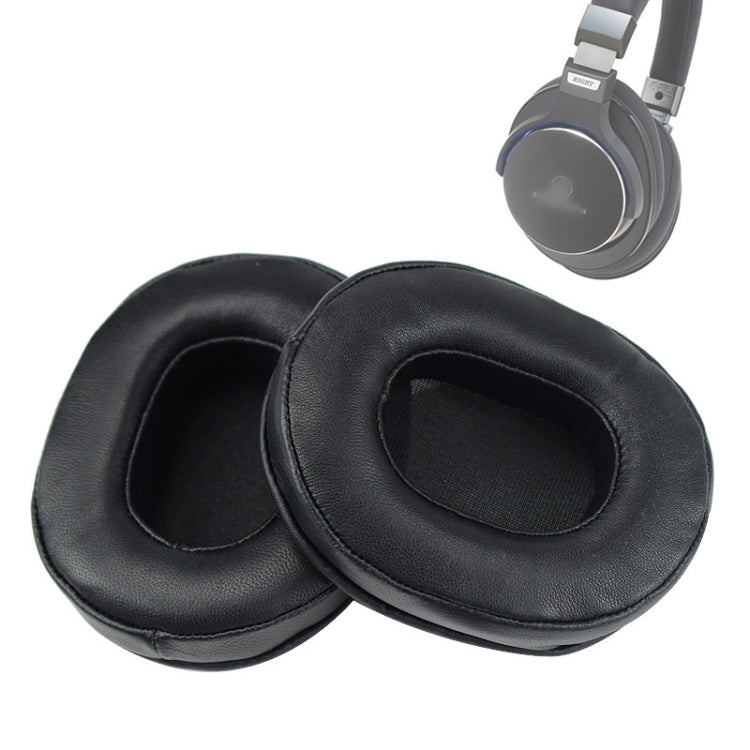 2 almofadas de esponja para auscultadores Audio-Technica ATH-M50 / M40 / M50X / MSR7, pele de ovelha preta, pele de cabra castanha, pele de ovelha cáqui, pele de cabra preta