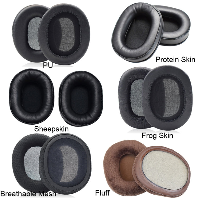 1 par de almofadas para auscultadores Audio-Technica ATH-M50X/M30X/M40X/M20X, especificações: pelúcia preta, pelúcia castanha, pele de proteína preta, pele de proteína castanha, rede preta, gel de gelo preto, pele de ovelha grossa castanha