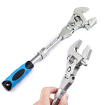 Chave de Catraca Dobrável Multifuncional de 10 Polegadas com Cabeça Oscilante, Chave para Casa de Banho de 10 Polegadas Dobrável