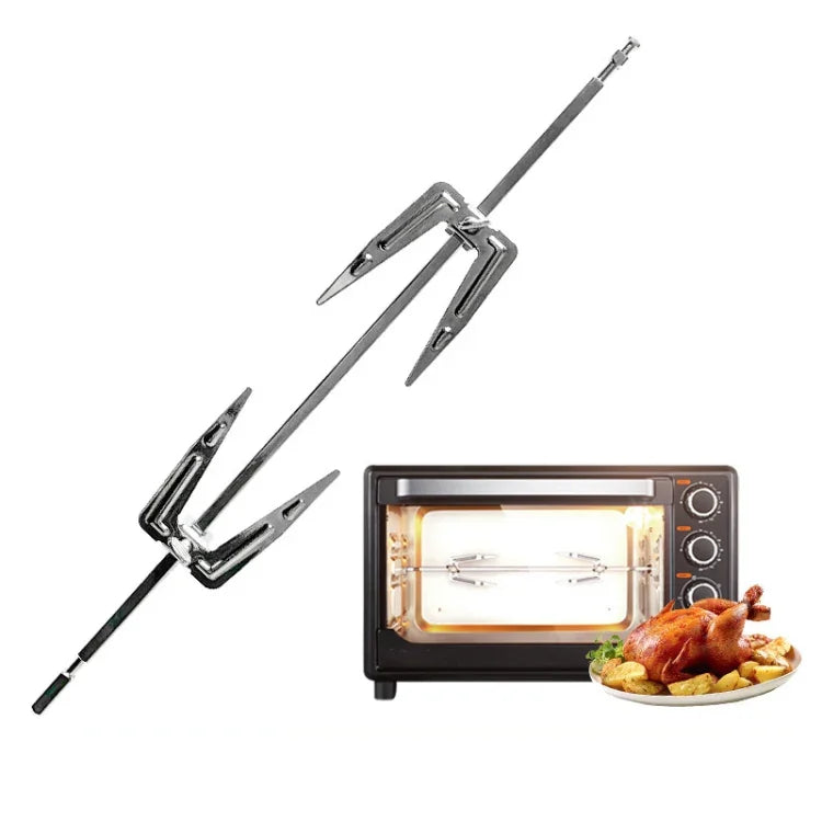 Espeto de Aço Inoxidável para Frango Assado, Garfo para Churrasco e Grelhados