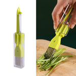Descascador Multifuncional de Cebolinha para Cozinha, Verde, Amarelo, Laranja