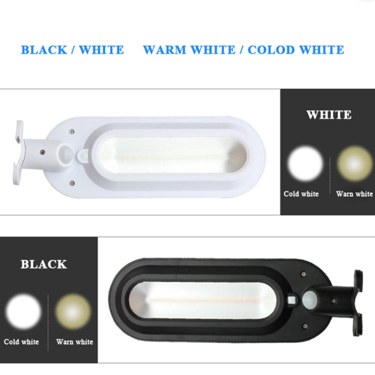 Lâmpada de Parede Solar DS018 para Jardim Exterior Luz de Rua por Indução, Carcaça Branca Luz Branca, Carcaça Branca Luz Quente, Carcaça Preta Luz Branca, Carcaça Preta Luz Quente