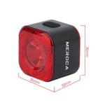 Luz traseira de indução de travagem sensível à luz MEROCA XC02, montagem em almofada, montagem em tubo