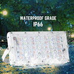 Refletor Exterior LED RGB 50W à Prova de Água Ultra-leve com Controlo Remoto