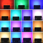 Refletor Exterior LED RGB 50W à Prova de Água Ultra-leve com Controlo Remoto