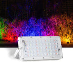 Refletor Exterior LED RGB 50W à Prova de Água Ultra-leve com Controlo Remoto